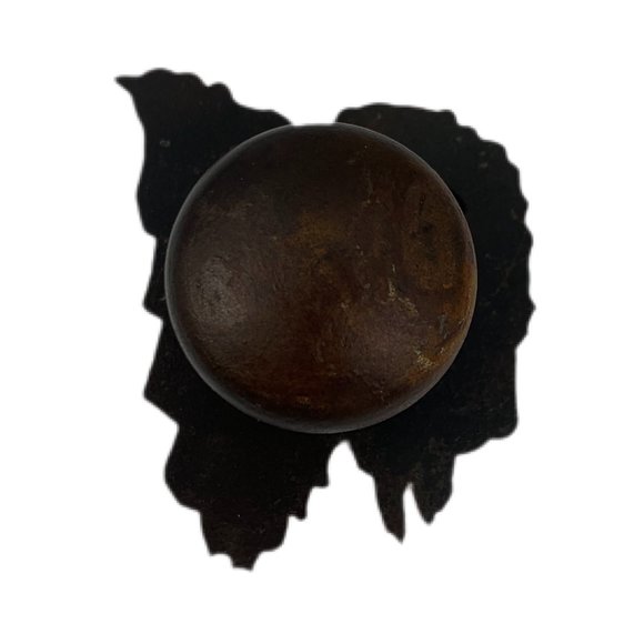 Buffalo Metal Drawer Knob Reversible Natural Rust Patina Western Rustic - Picture 3 of 4